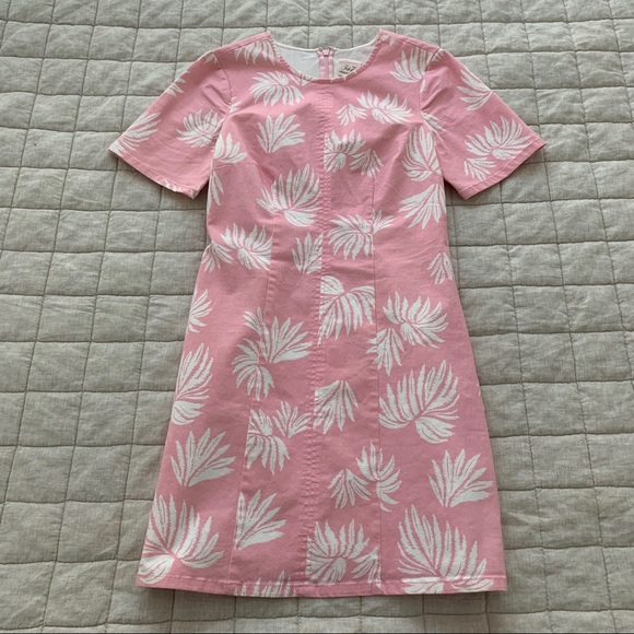 Cinq A Sept Pink Floral Short Sleeve Dress - Picture 2 of 4